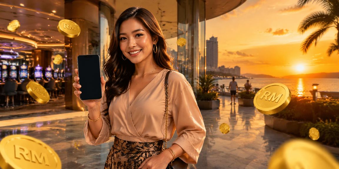 Pengguna Kota Kinabalu menggunakan aplikasi fm200 untuk beli tiket loteri dalam talian