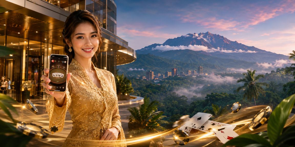 Pengguna fm200 dari Sabah berpakaian kebaya menikmati pertaruhan sukan badminton dalam talian